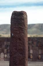 Bearded figure of Viracocha, Tiahuanaco, photographed from different angles